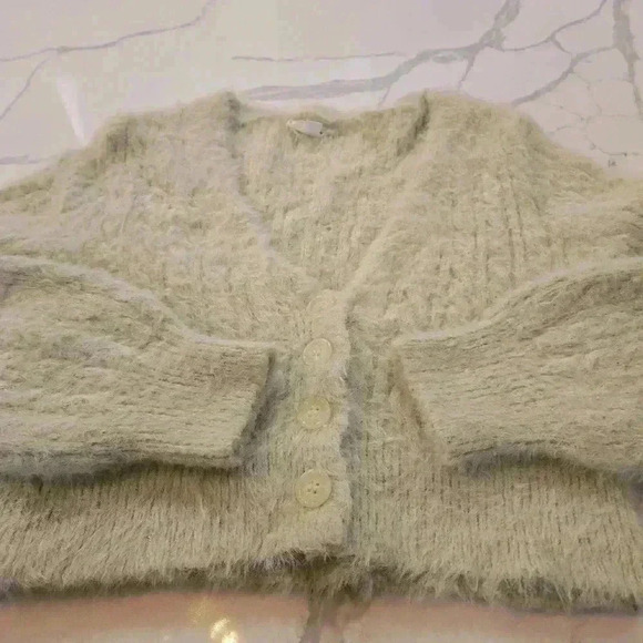 Garage Womens V-Neck Long Sleeve Knit Cardigan Mint Green Size Medium - Picture 1 of 9